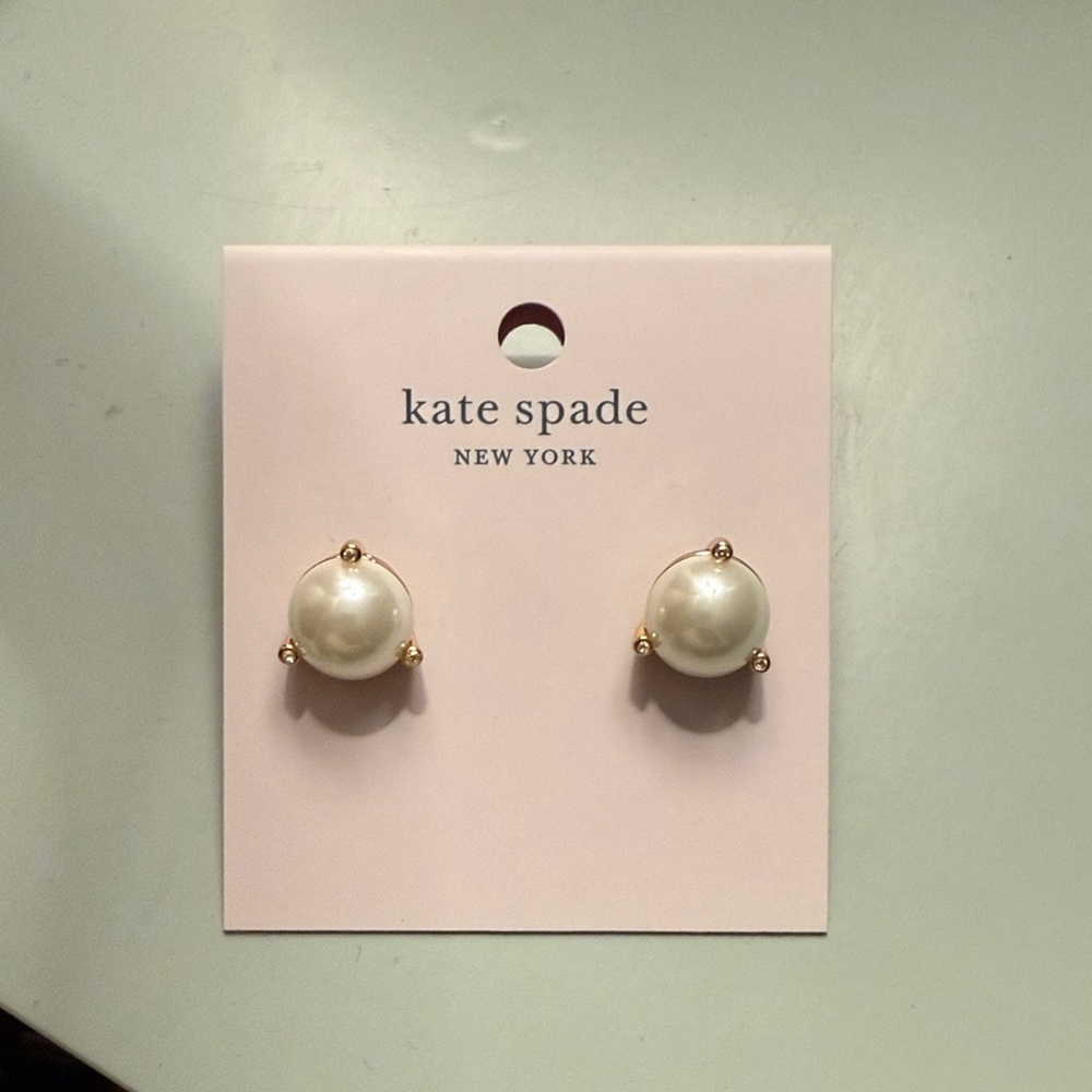 Kate Spade Gold and Pearl Earrings